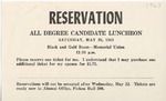 1963 Commencement Banquet, Reservation - Spring