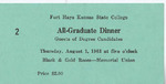 1963 Commencement Banquet, Ticket - Spring