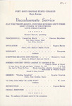 1963 Commencement Baccalaureate Program - Summer