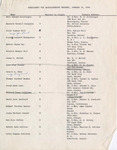 1964 Commencement Degree, Marked List of Candidates  - Winter