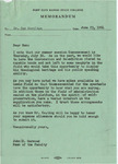 1964 Commencement Baccalaureate Sermon Speaker, Dean's Letter - Spring