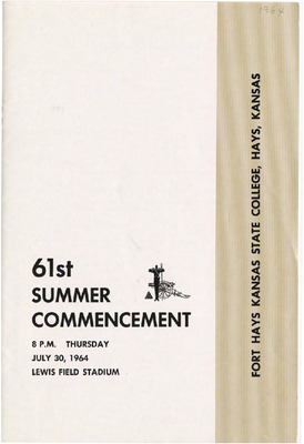 "1964 Commencement Programs - Summer" by Fort Hays Kansas State College