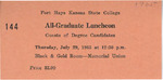 1965 Commencement Banquet, Tickets - Summer