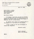 1966 Commencement Baccalaureate Sermon Speaker, Exchanged Letters- Spring