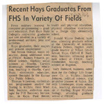1966 Commencement Degree, Newspaper Clipping - Spring