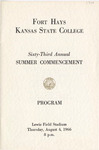 1966 Commencement Programs - Summer
