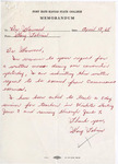 1968 Commencement Rituals, Handwritten Notes - Spring