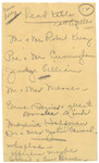 1968 Commencement Banquet, Handwritten Note - Summer