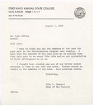 1969 Commencement Rituals, Appreciation Letters - Summer