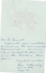 1971 Commencement Rituals, Invitation Response