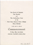 1974 Commencement Invitations