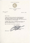 1975 Commencement Letter from KS Governor and President Ford
