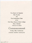 Commencement Invitation - May 16, 1975 by Fort Hays Kansas State College