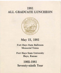 1981 Commencement Banquet