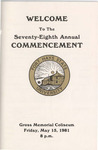 1981 Commencement Programs