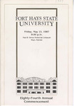 1987 Commencement  Program