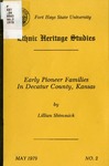 Early Pioneer Families In Decatur County, Kansas