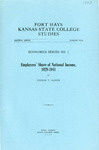 Employees' Share of National Income, 1929 - 1941 by Vernon T. Clover
