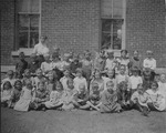 Burrton School Teacher, Olive Mae Challender, and Students
