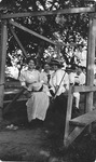 Eight Women on a Log Swing in Riverside Park