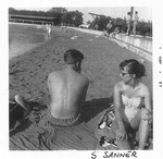 Man and Woman at the Beach at Yentruoc Lake in May 1957