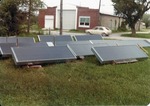 Solar Collectors Set Up On the Ground