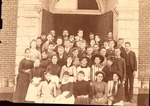 Group Photograph in Front of a Building