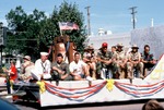 Military Veterans Ride on a Float