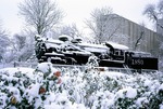 Winter scene in Military Park in Newton