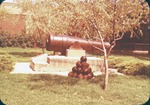 Civil War Cannon in Military Park in Newton