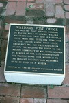 Walton Post Office and Museum Plaque