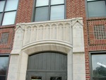 Architectural Detail of Entrance of Burrton School by June Jones