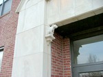 Gargoyle Statue at the Entrance to the Burrton School