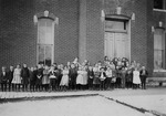 Students in Front of the Burrton School