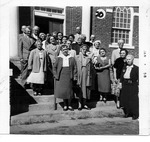 People on the Steps of the First Christian Church in 1958