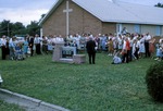 People on the Lawn of Burrton Mennonite Church