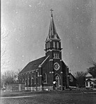 Halstead Sacred Heart Catholic Church Under Construction in 1917