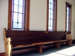 Stained Glass Windows in the Highland Trinity United Church of Christ