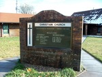 Sign at the First Christian Church