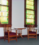 Stained Glass Windows and Old Pulpit Chairs