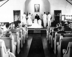 Wedding in the Walton Mennonite Church by Linda Koppes