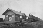 Train at the Hesston Missouri Pacific Depot