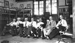 Dr. Arthur Hertzler and Six Men Seated by Linda Koppes