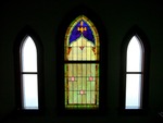 Stained Glass in the Highland Trinity United Church of Christ