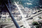 Aerial View of Business District and Railroad Yards