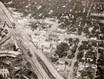 Aerial View of the Railroad Yards and Business District in Newton