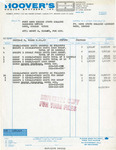 Hoover Brothers, Inc. Invoice