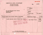 Kersting Manufacturing Company Invoice by Kersting Manufacturing Company