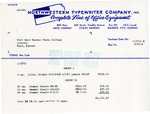 Invoice: Northwestern Typewriter Company by Northwestern Typewriter Company