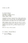 Letter from W.E. Keating to Stacey Johansen Regarding Blueprints for the New Forsyth Library